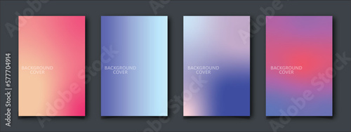 Vector Multiple colorful gradient cover poster design background temple Set background page 