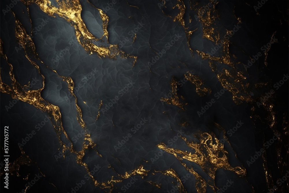 modern black and golden marble banner for interior trends generative ai