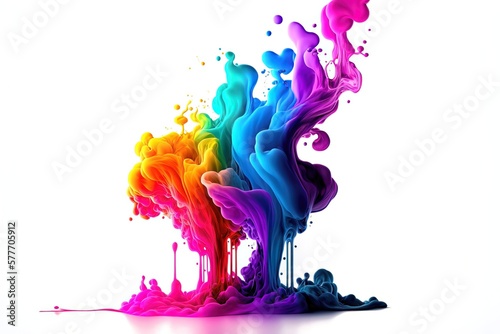 abstract colorful ink texture banner design for decoration generative ai