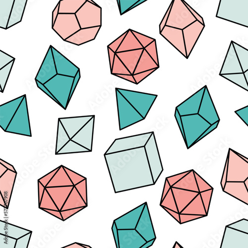 Seamless pattern of dice for board games.