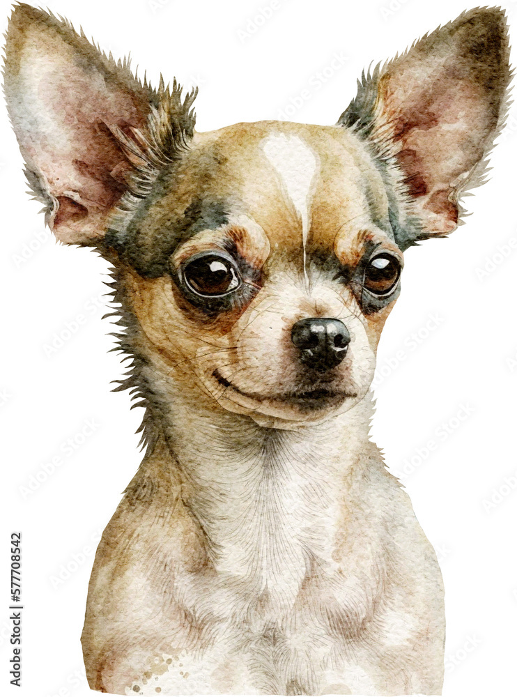 Chihuahua dog illustration created with Generative AI technology