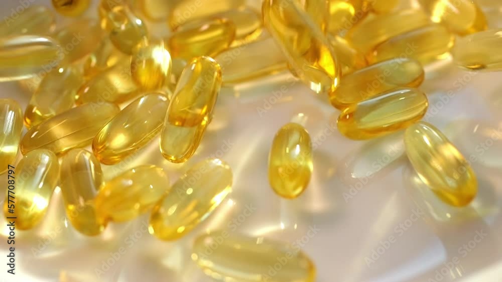 Pills Vitamins Omega 3 or fish oil. Bagamo pills close-up. To be healthy and take care of your health. Pharmaceutical industry. Business of biological supplements and vitamin.