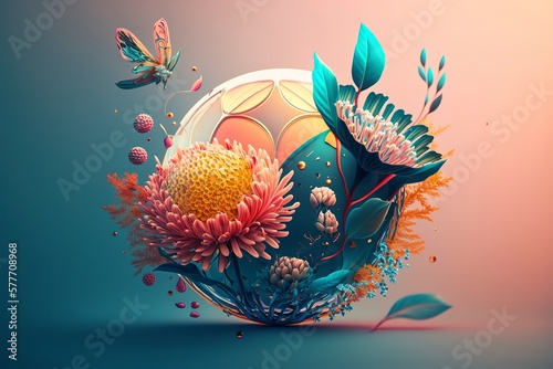 Experience the beauty of flowers through stunning art pieces. Discover a variety of styles including vibrant colors and more. Beautiful Color Art. GENERATED AI.