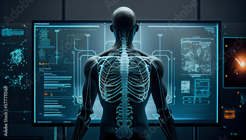 An artificial intelligence system assisting with a medical diagnosis generated by AI photo