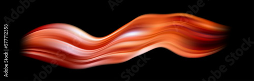 Fototapeta Naklejka Na Ścianę i Meble -  Flames of a burning fire. Plasma flamethrower burning ignition. Start red energy river. Red hair bun. Colorful flow fire brushstroke. Wave sea isolated realistic liquid paint Vector illustration