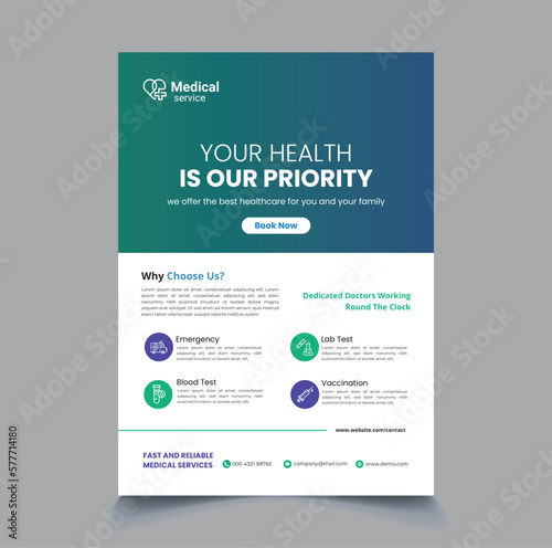 Health Medical Flyer Template Design