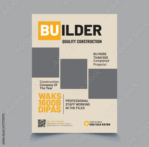 Construction Flyer Template Design