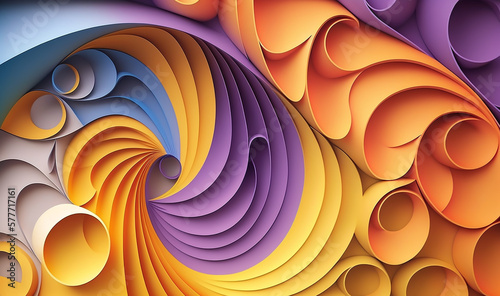 Abstract Modern And Creative Curve Spiral Wave 3D Wall Background