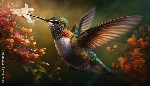 Generative Ai - hummingbird in flight