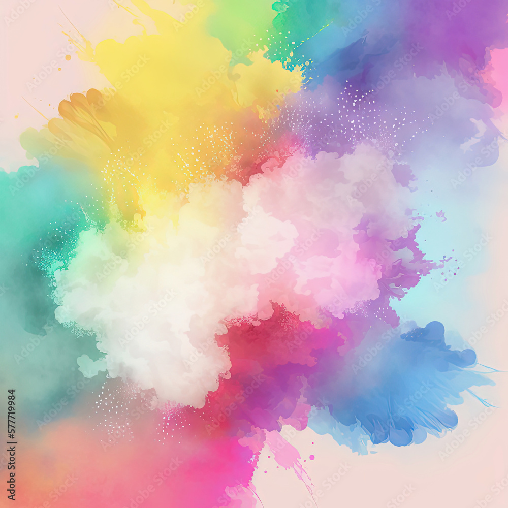 Abstract colorful Happy Holi background design for Hindu festival in
