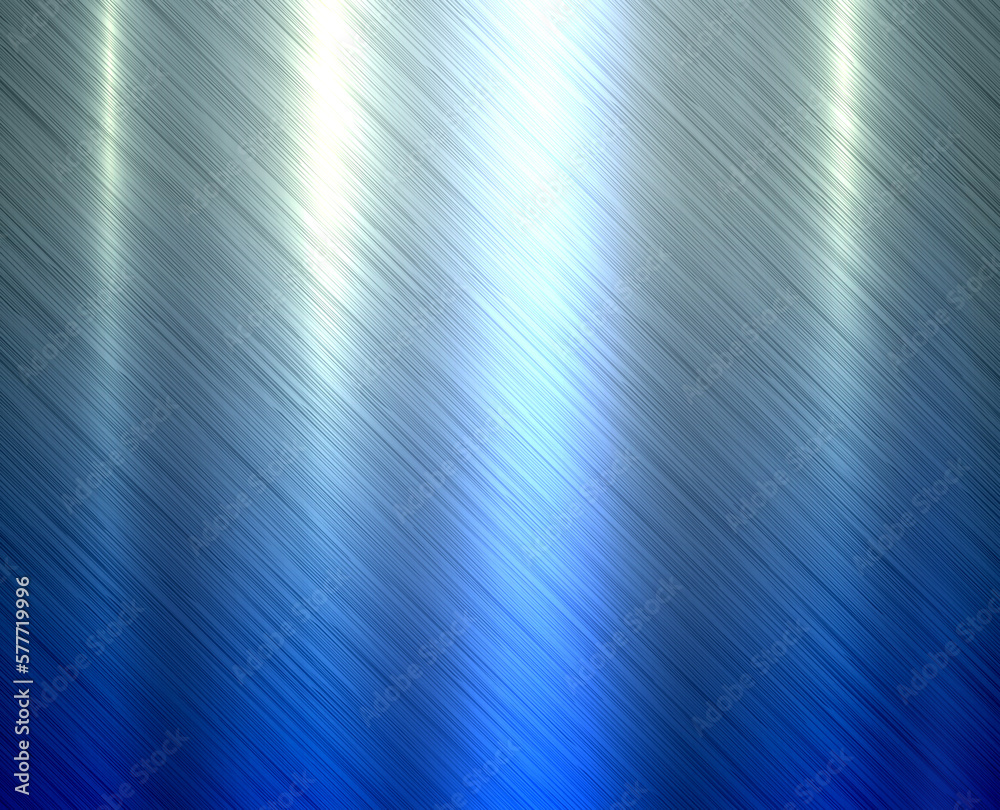 Metal silver blue texture background, brushed metallic texture
