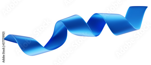 Elegant Blue Ribbon - Shiny and Festive Decorative Accessory