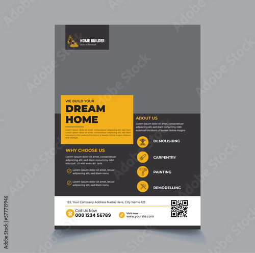 Construction Flyer Template Design