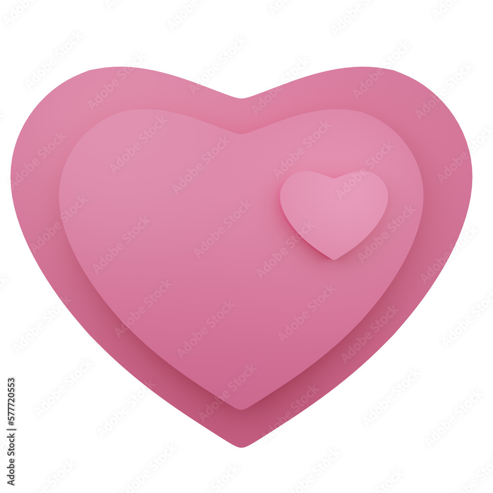 Create a romantic atmosphere with a vibrant pink heart composition, ideal for Valentine's Day card designs and expressing love.
