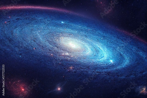 Foto abstract galaxy in deep space being sucked in by a gravitational pull, generativ