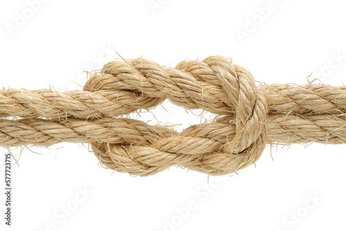 Thief knot made of rough hemp rope