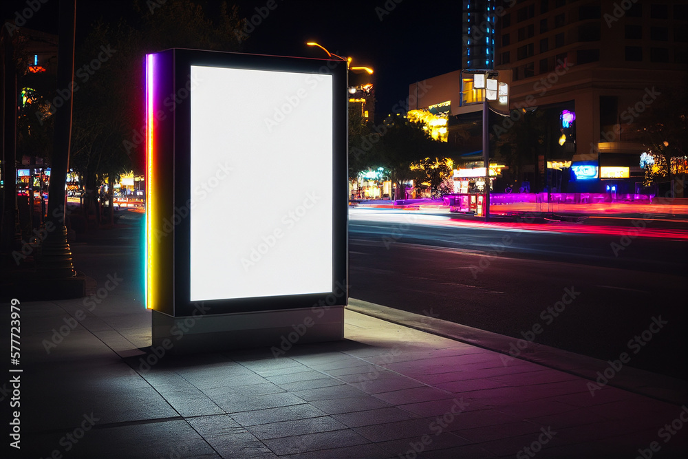 Professional 3d mock up blank billboard for advertising, promotion and marketing of products and events.