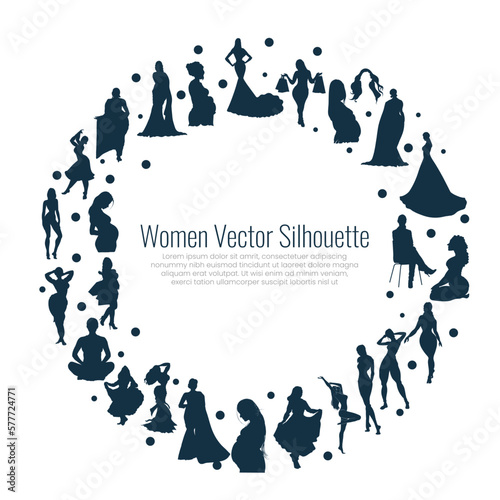 Vector women silhouettes