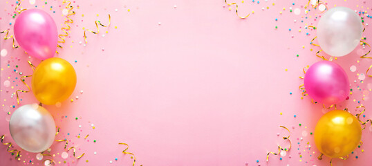 Party background with colorful balloons