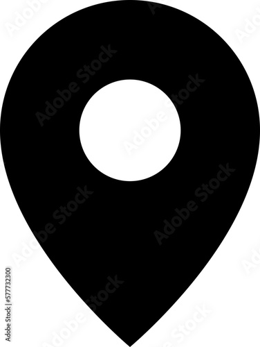 Foto Flat location icon on surface