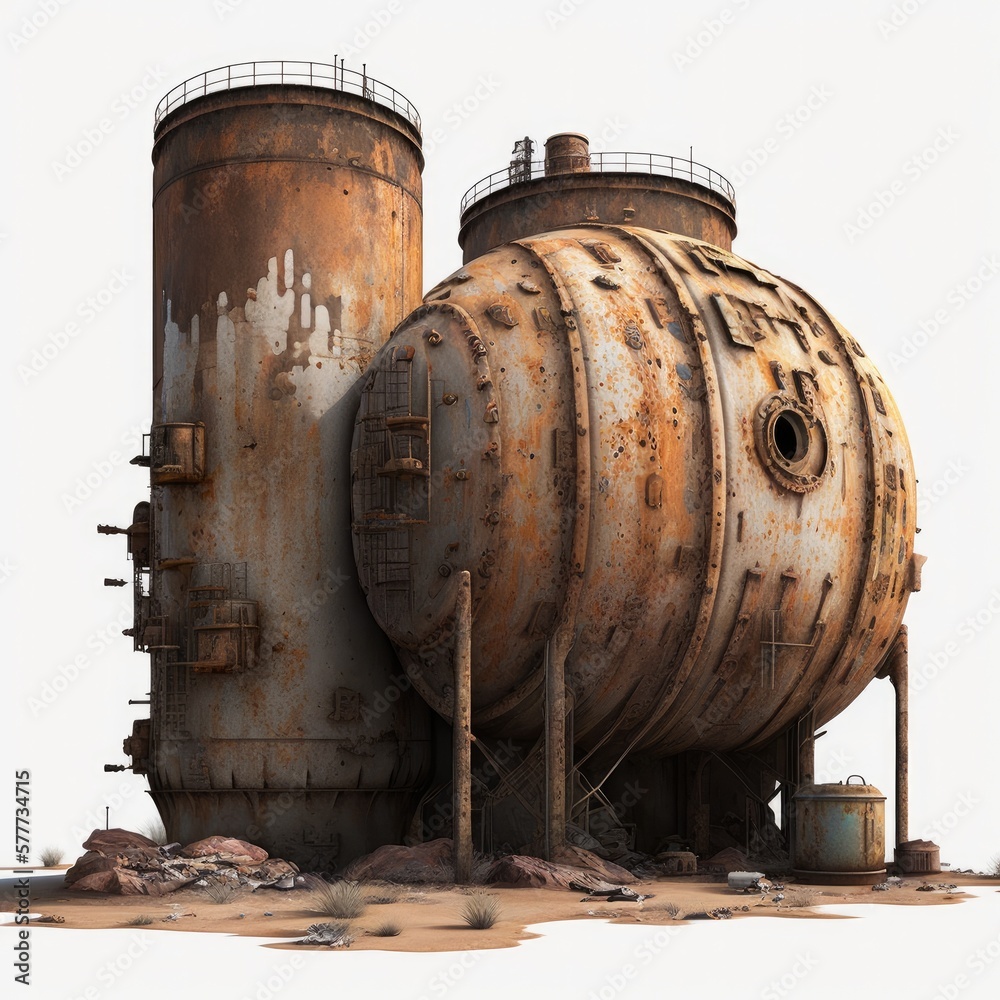 Decaying Fuel Storage The Environmental Hazards of Abandoned Rusted Gas Cisterns in Post-Apocalyptic Landscapes Decaying Fuel Storage The Environmental Hazards of Abandoned Rusted Gas Cisterns in Post-Apocalyptic Landscapes