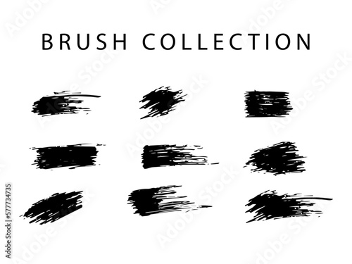 Brush collections pack with grunge style suitable for graphic asset, illustration, and digital art