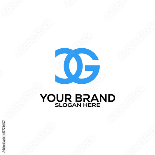 GC fashion letter golden logo design, CG logo