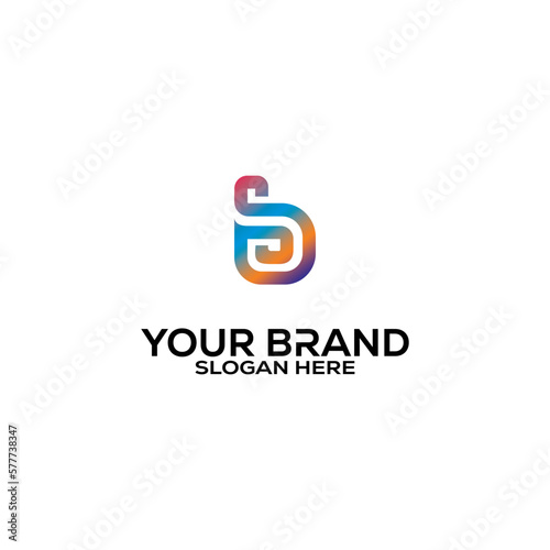 Abstract letter SB logo