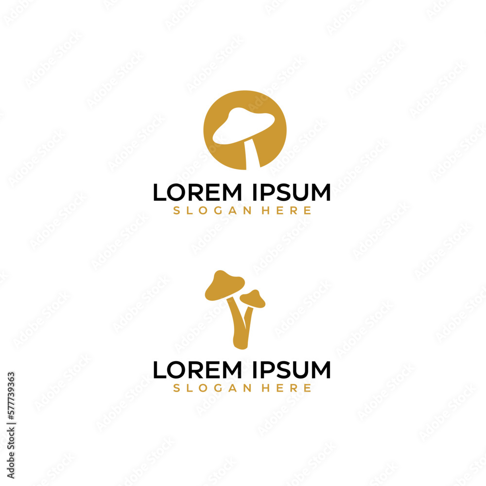 mushroom logo design inspiration vector