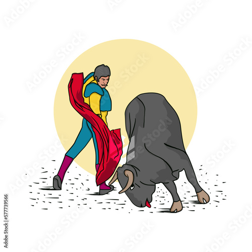 Spain matador illustration vector file