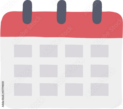 Cute minimal calendar illustration. sticker template decorated