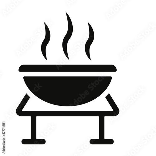 BBQ grill icon isolated on white background. 