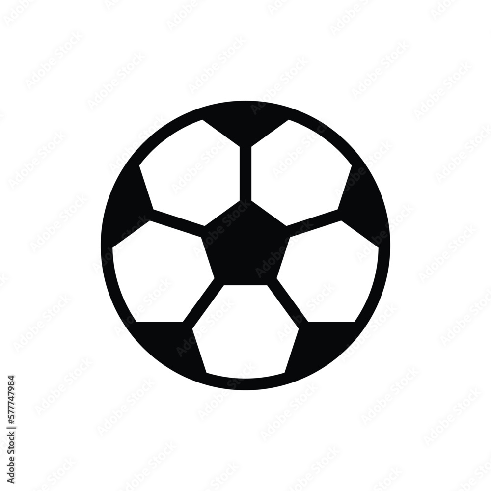 outline soccer ball icon, circular shape, on white background. outline soccer ball icon, circular shape, on white background.