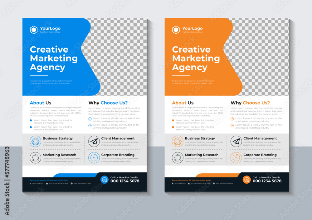 Modern Creative Flyer Design, Corporate Flyer Template, Marketing, Professional, Company, layout, Annual Report, Poster