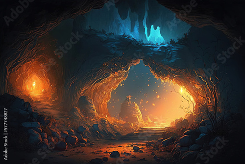 The Mysterious Cave.Generative Ai