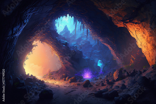 The Mysterious Cave.Generative Ai