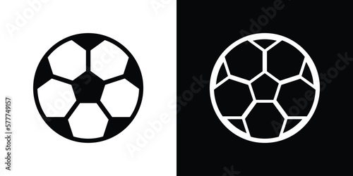 vector soccer ball in black and white.