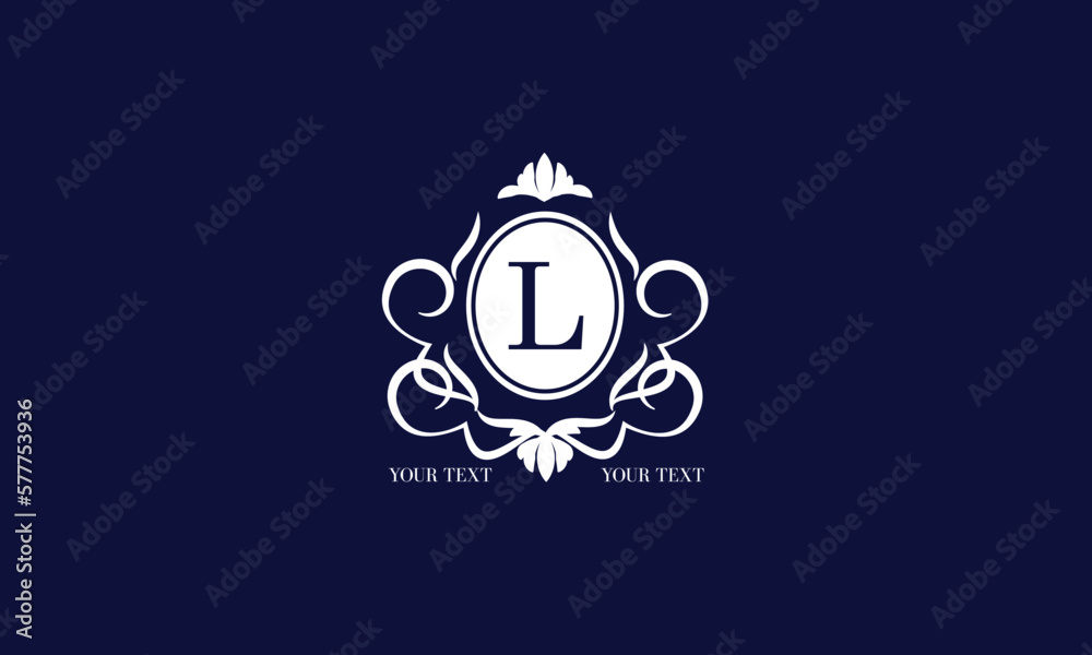 Luxury brand logo with letter L. Vector concept monogram premium design