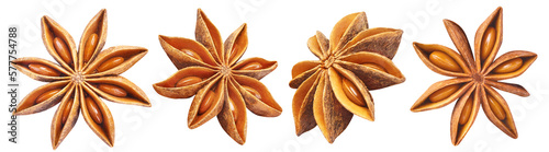 Star anise collection cut out photo