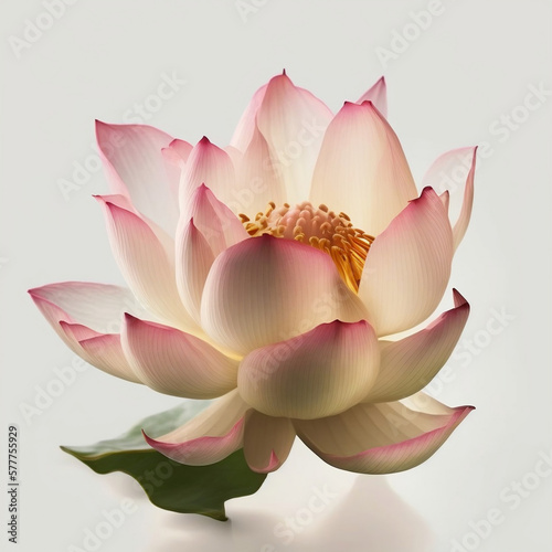pink lotus flower on white background 