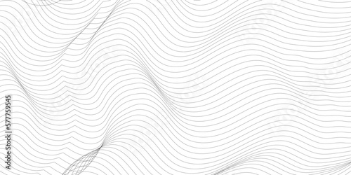 Abstract wavy gray stream element for design on a white background isolated. You can use for Web, Desktop background, Wallpaper, Business banner, poster. Wave with lines created using blend tool.