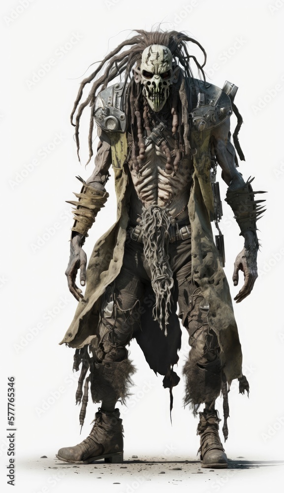 Wasteland radioactive mutant, post apocalypse creepy character Wasteland radioactive mutant, post apocalypse creepy character