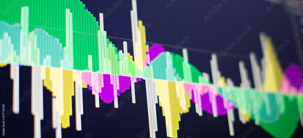 Business candle stick graph chart of stock market investment trading