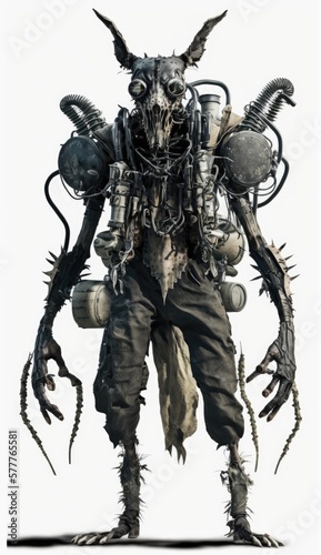 Wasteland radioactive mutant, post apocalypse creepy character © Pandora Designs