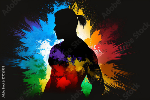 silhouette of a person for a background