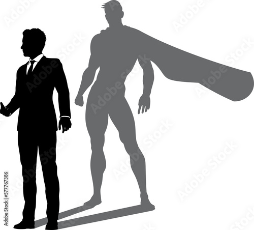 Superhero Business Man With...