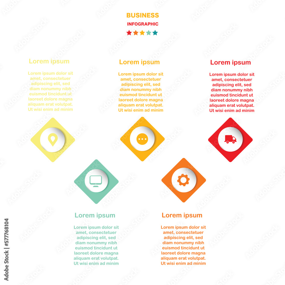 Business process graph, step to success diagram and chart illustration ...