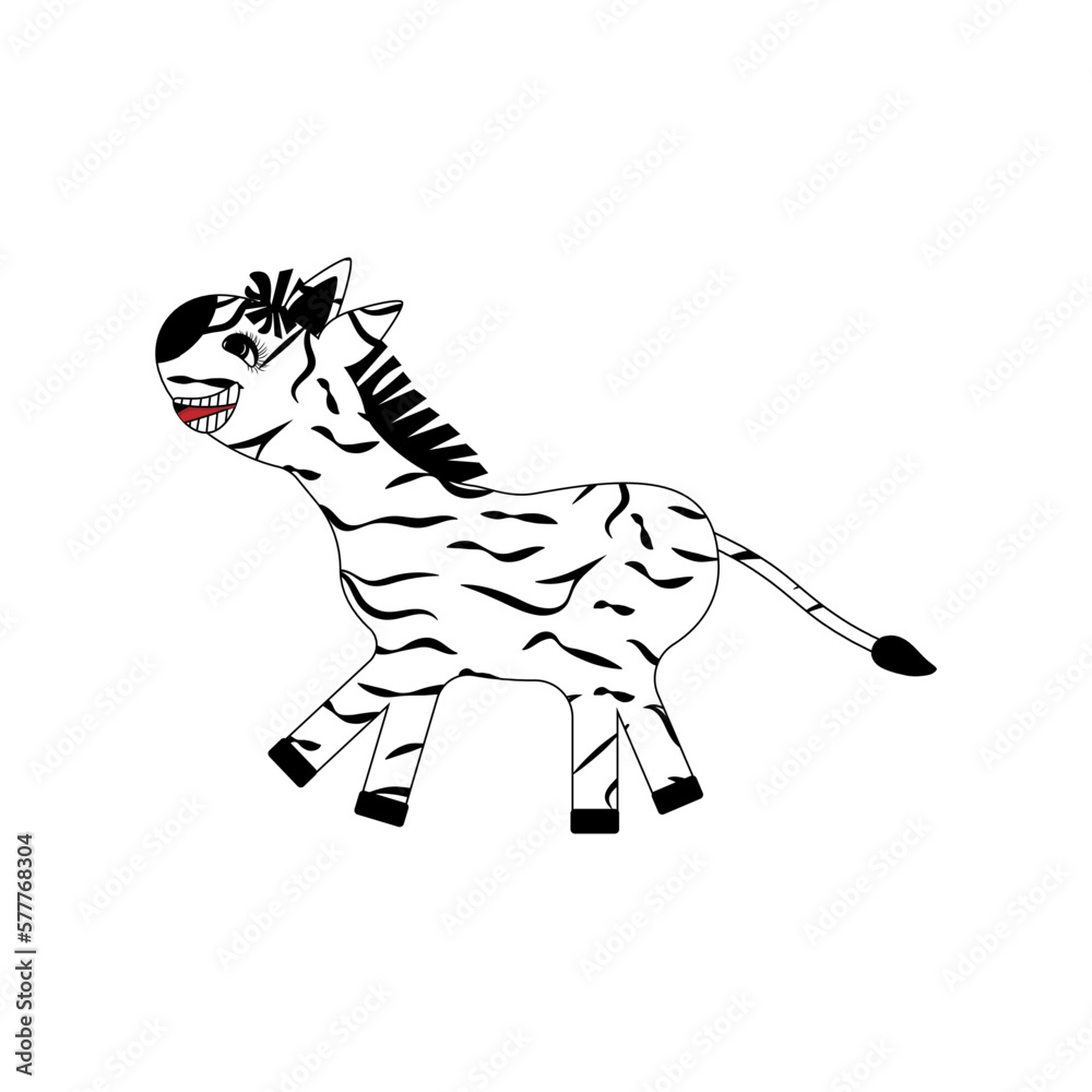Fototapeta premium zebra with a smile
