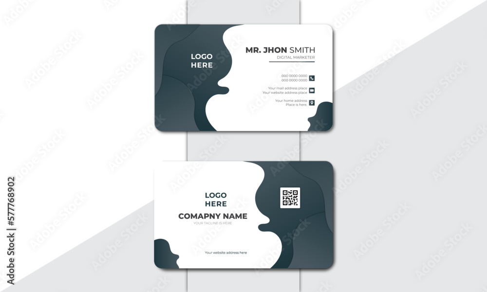 Creative Business card, modern template, Personal card, Visiting card design vector.