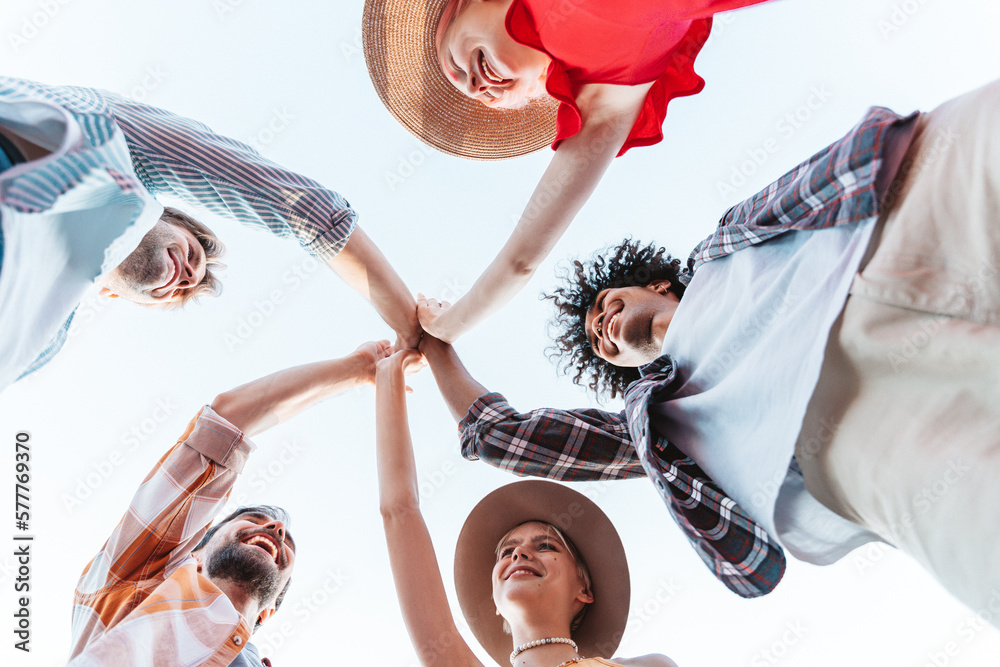 Fototapeta premium Group of friend enjoy together the summer